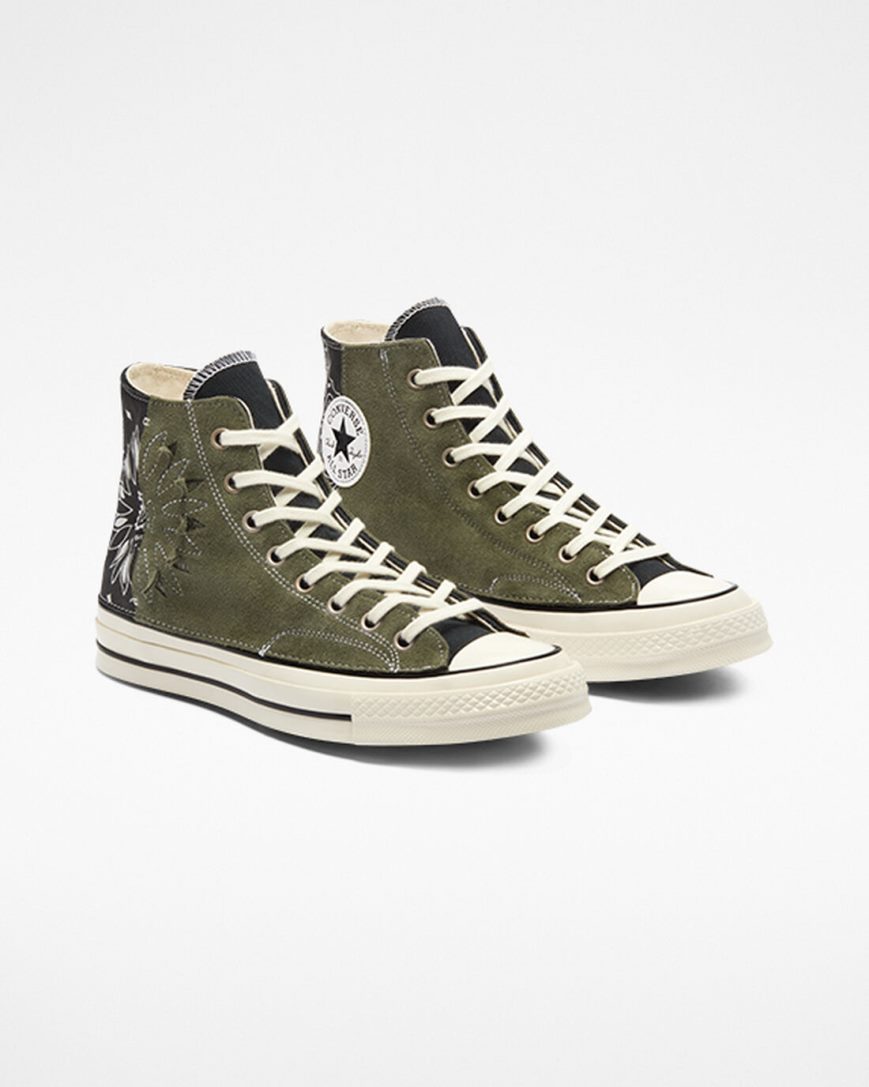 Tenisky Vysoke Converse Chuck 70 LTD Paisley Semisove Damske Čierne Zelene | SK DEIYM4